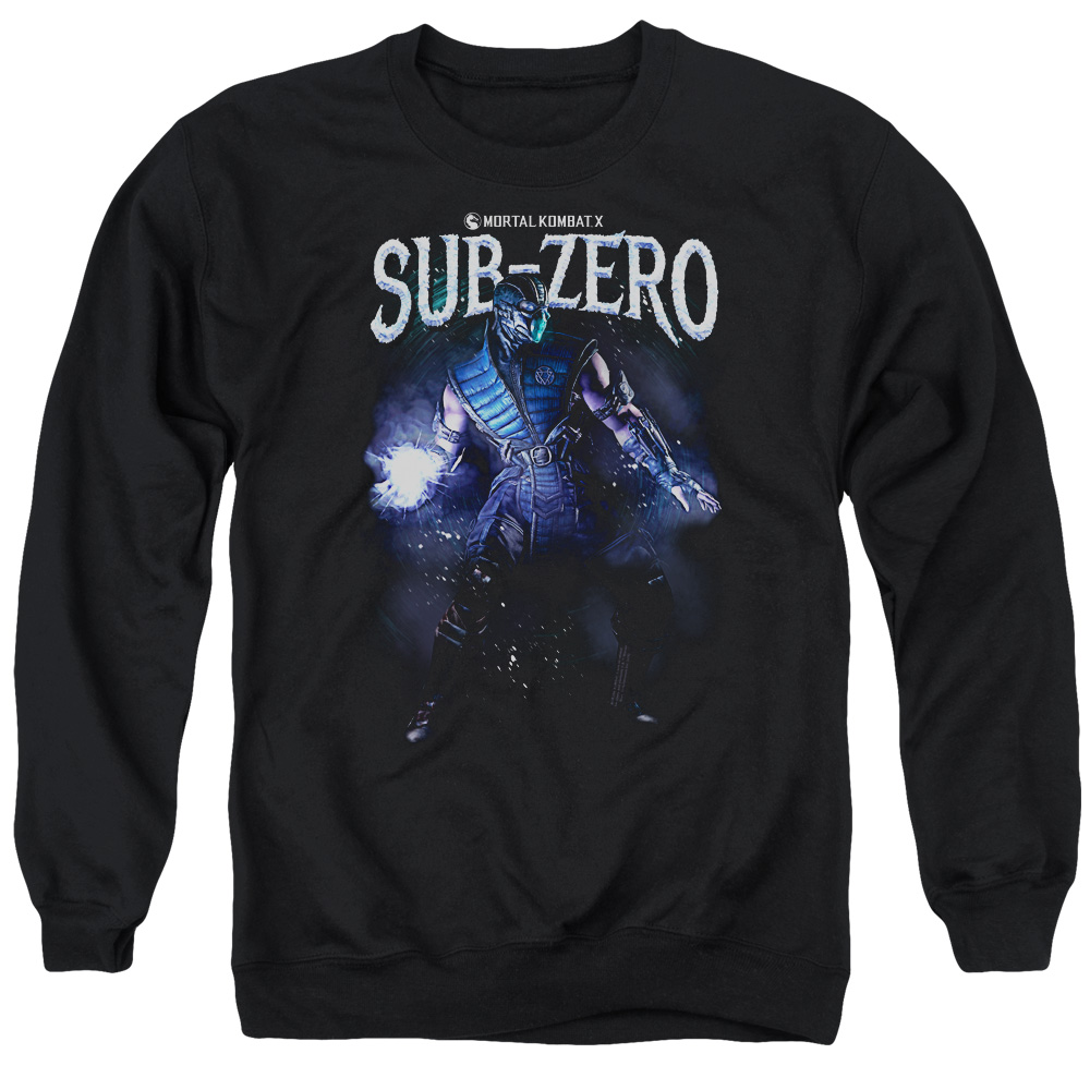 WBM523-AS-5 Mortal Kombat Sub-Zero Adult Crewneck Sweatshirt, Black - 2X -  Trevco Sportswear