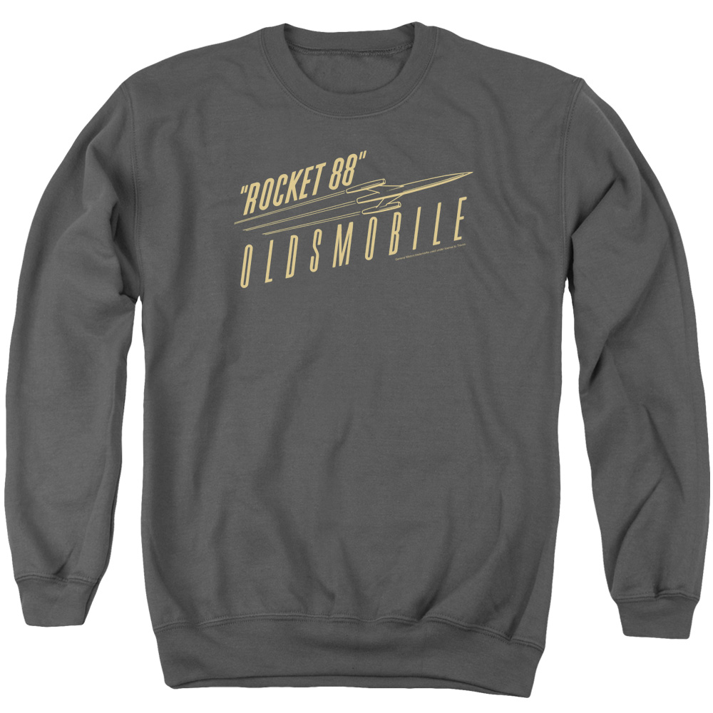 OLS103-AS-2 Oldsmobile Retro 88 Adult Crewneck Sweatshirt, Charcoal - Medium