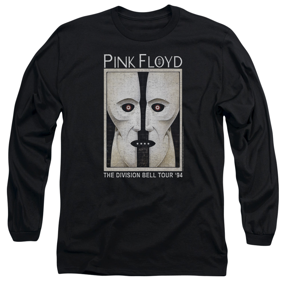 PERRY182-AL-5 Pink Floyd The Division Bell Adult Long Sleeve T-Shirt, Black - 2X