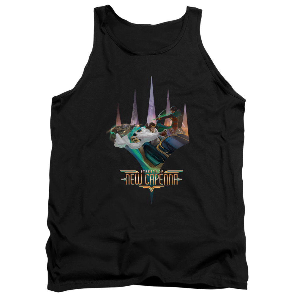 HBRO1189-TK-2 Magic The Gathering Planeswalker Logo Adult Tank Top, Black - Medium