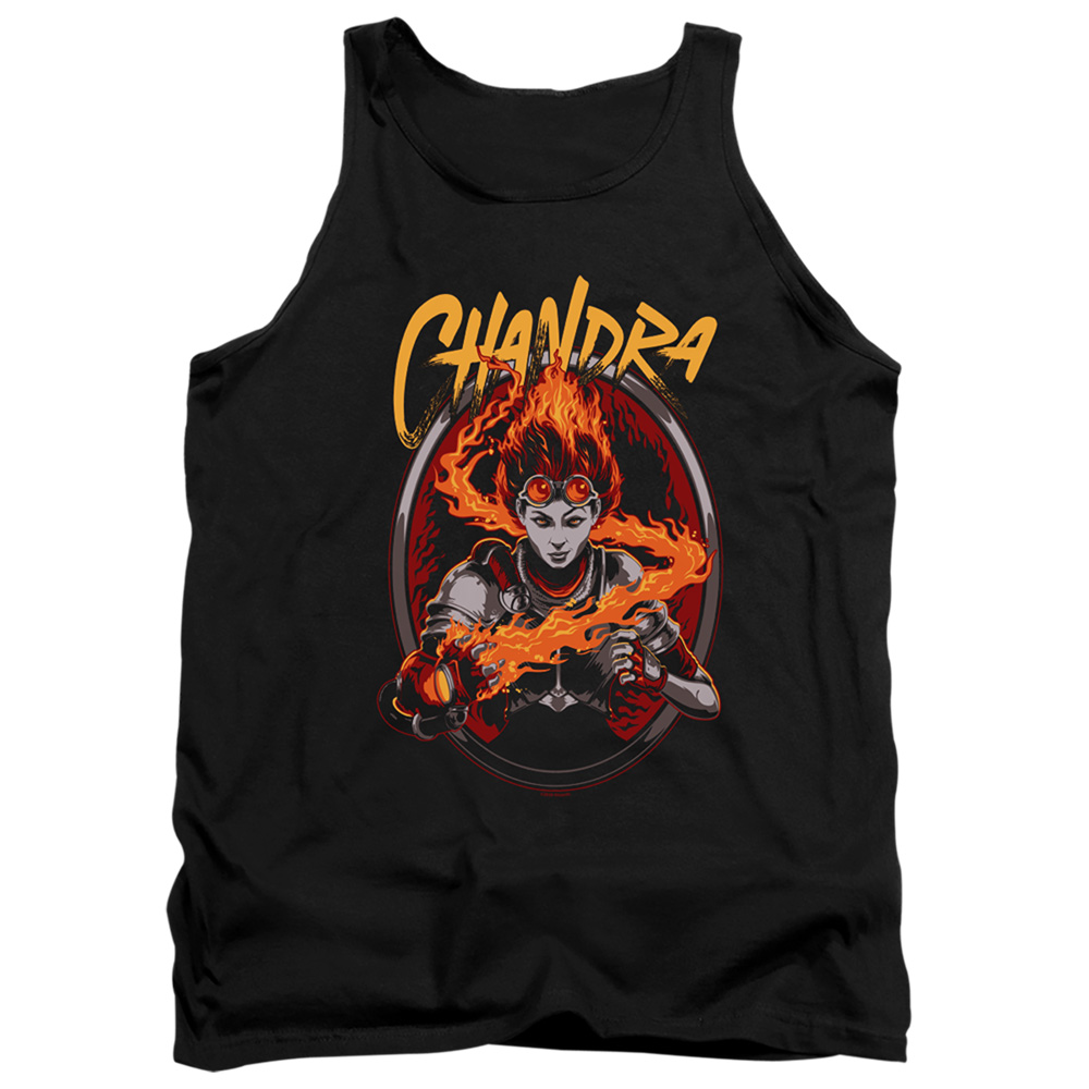 HBRO629-TK-2 Magic The Gathering Chandra Adult Tank Top, Black - Medium