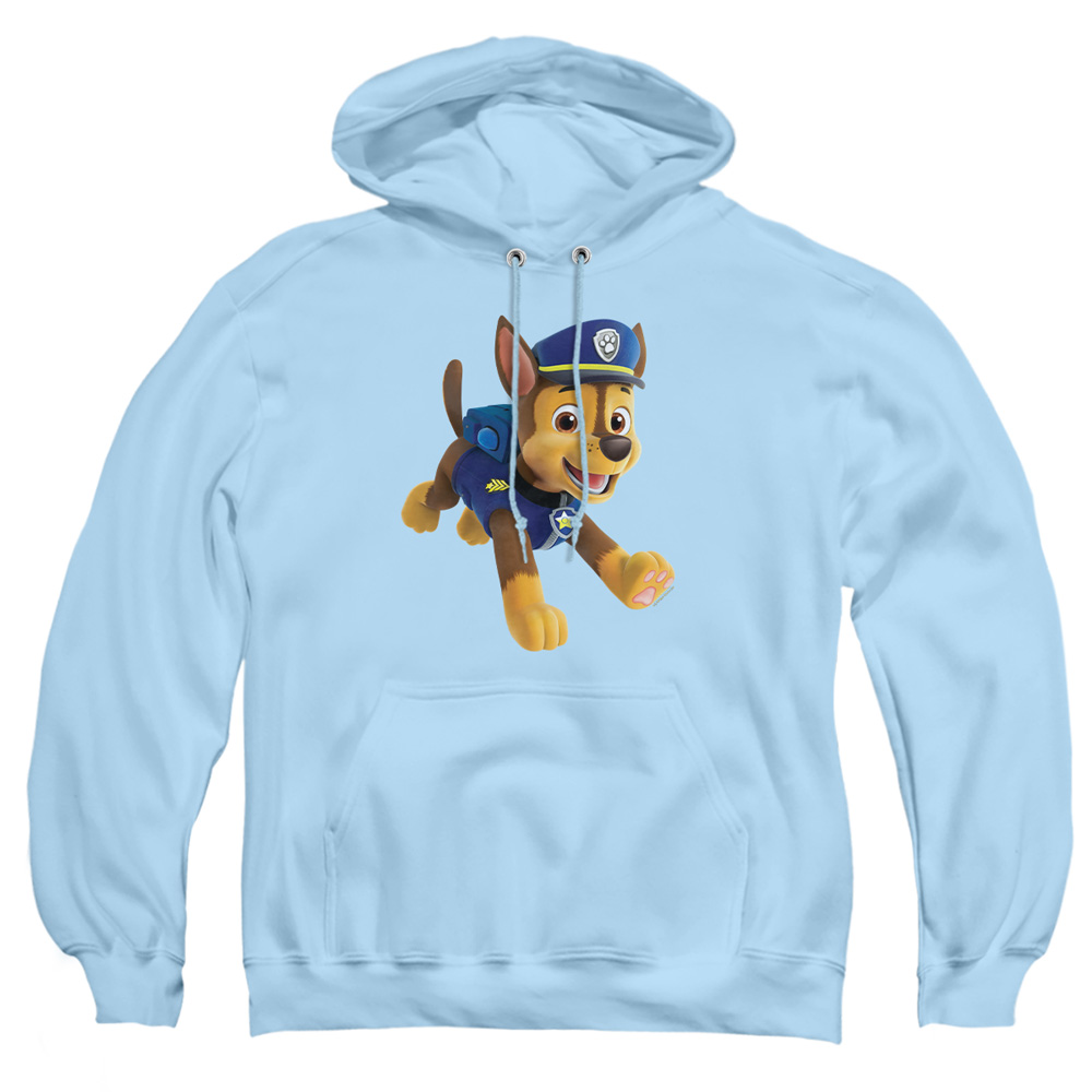 NICK708-AFTH-3 Paw Patrol Chase Adult Pullover Hoodie, Light Blue - Large