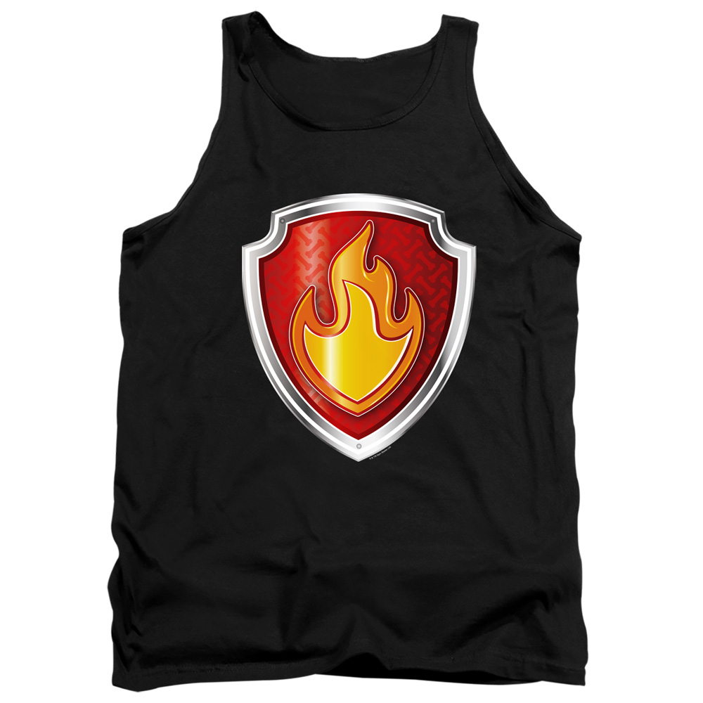 NICK714-TK-2 Paw Patrol Marshall Decal Adult Tank Top, Black - Medium