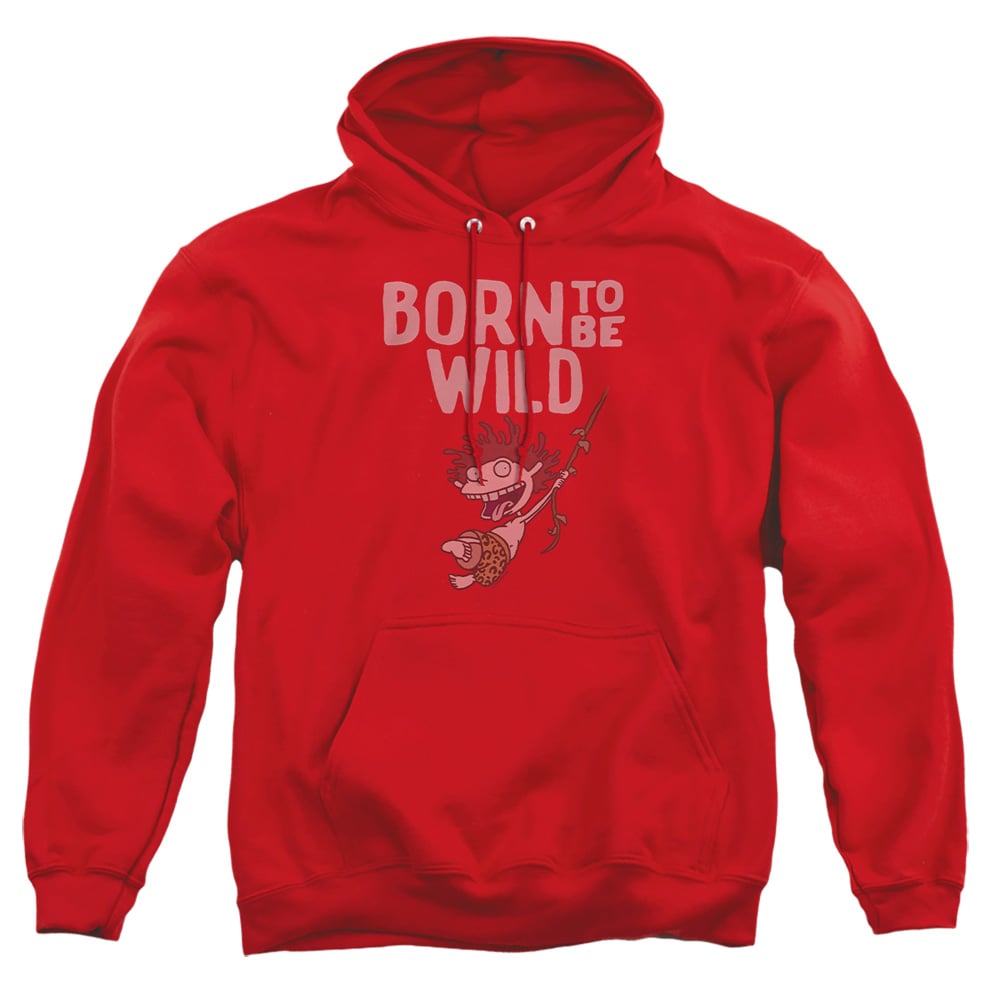 NICK750-AFTH-3 Nickelodeon 90S Born to Be Wild Adult Pullover Hoodie, Red - Large