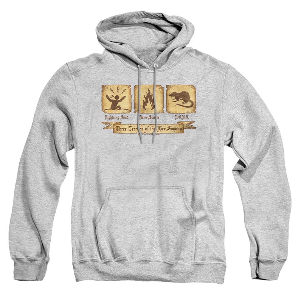 PB112C-AFTH-3 Princess Bride Three Terrors Adult Pullover Hoodie, Athletic Heather - Large