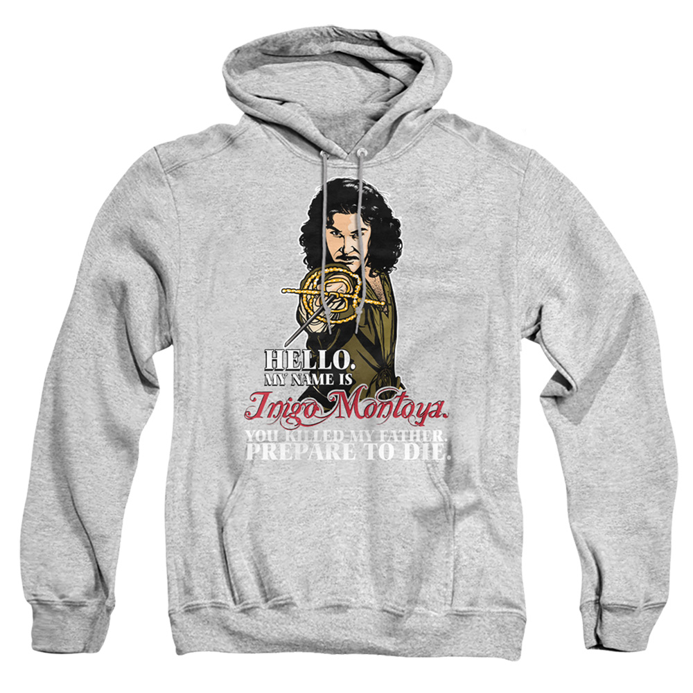 PB103G-AFTH-2 Princess Bride Hello Adult Pullover Hoodie, Athletic Heather - Medium