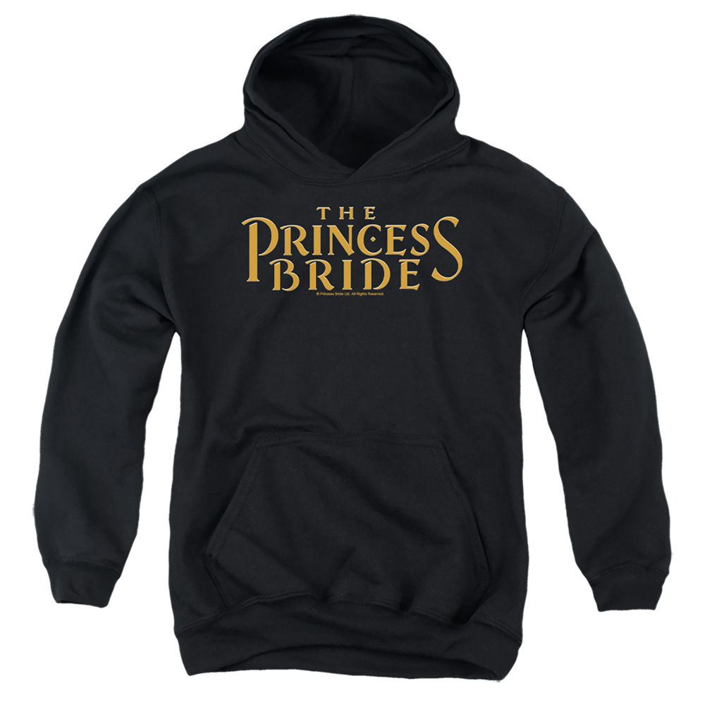 PB104-YFTH-2 Princess Bride Logo Youth Hooded Sweatshirt, Black - Medium