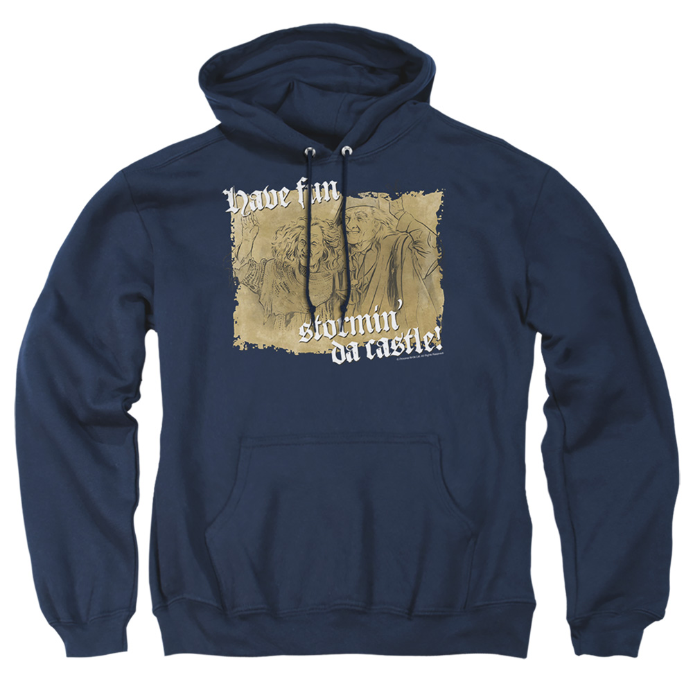 PB109I-AFTH-2 Princess Bride Stormin Da Castle Adult Pullover Hoodie, Navy - Medium