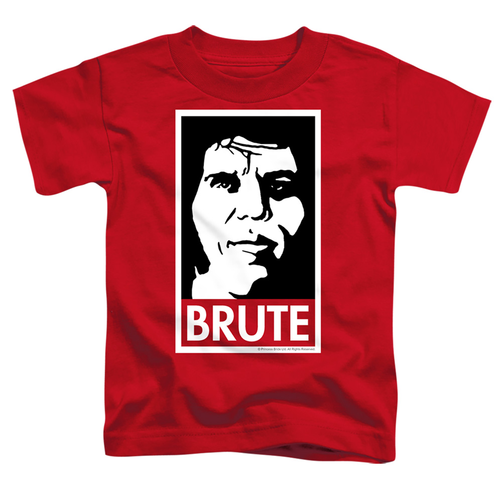 PB147C-TT-2 Princess Bride Brute Toddler Short Sleeve T-Shirt, Red - Medium 3T