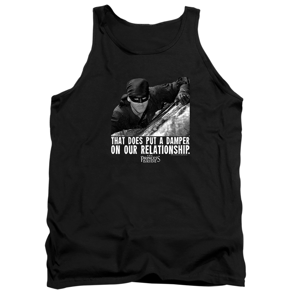 PB149B-TK-4 Princess Bride Damper Adult Tank Top, Black - Extra Large