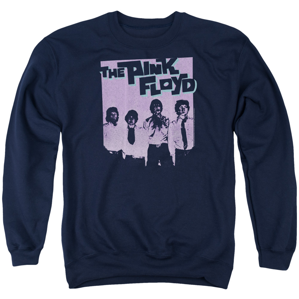 PERRY268-AS-2 Pink Floyd Paint Box Adult Crewneck Sweatshirt, Navy - Medium