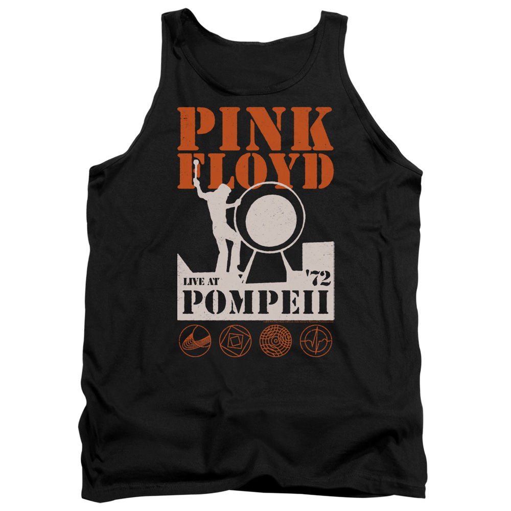 PERRY269-TK-2 Pink Floyd Pompeii Adult Tank Top, Black - Medium
