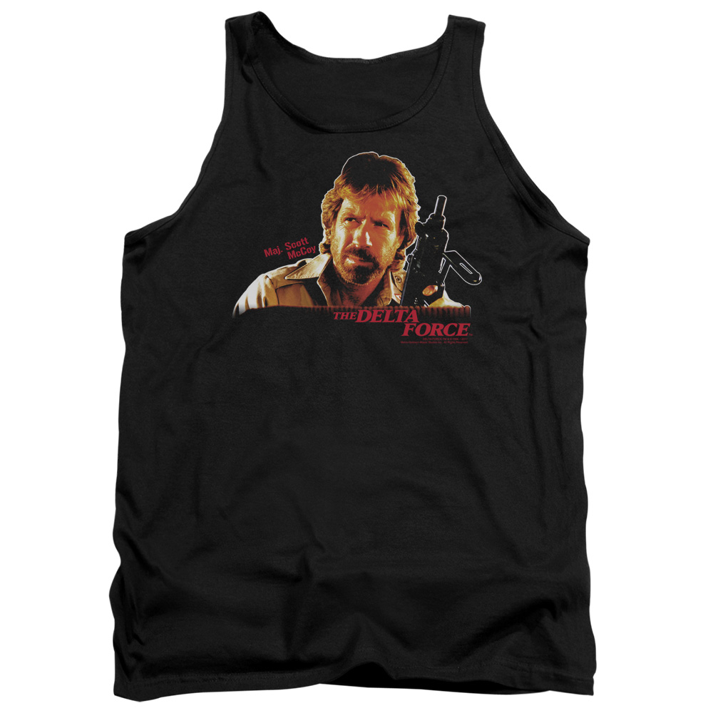 MGM140-TK-2 MGM Delta Force Maj Scott Mccoy Adult Tank Top, Black - Medium