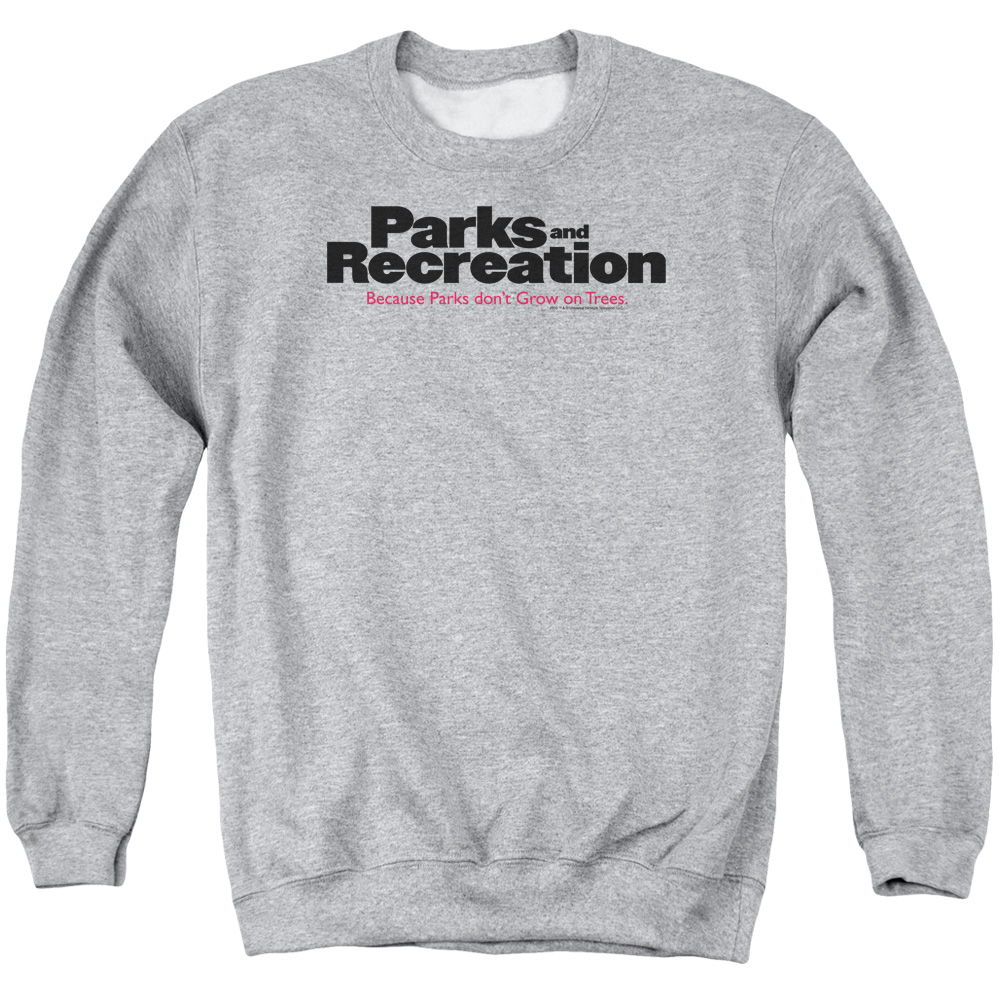 NBC199-AS-2 Parks & Rec Logo Adult Crewneck Sweatshirt, Athletic Heather - Medium