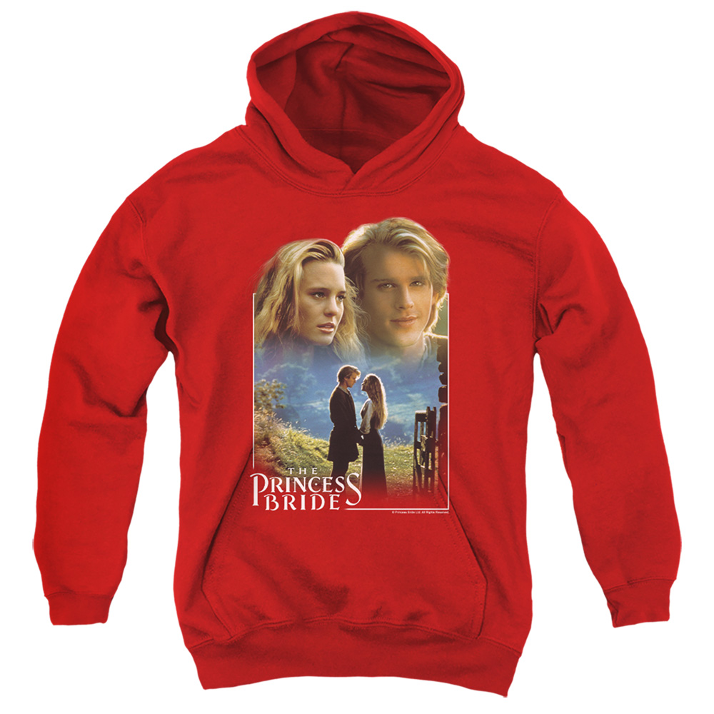 PB106C-YFTH-2 Princess Bride Buttercup & Westley Youth Hooded Sweatshirt, Red - Medium