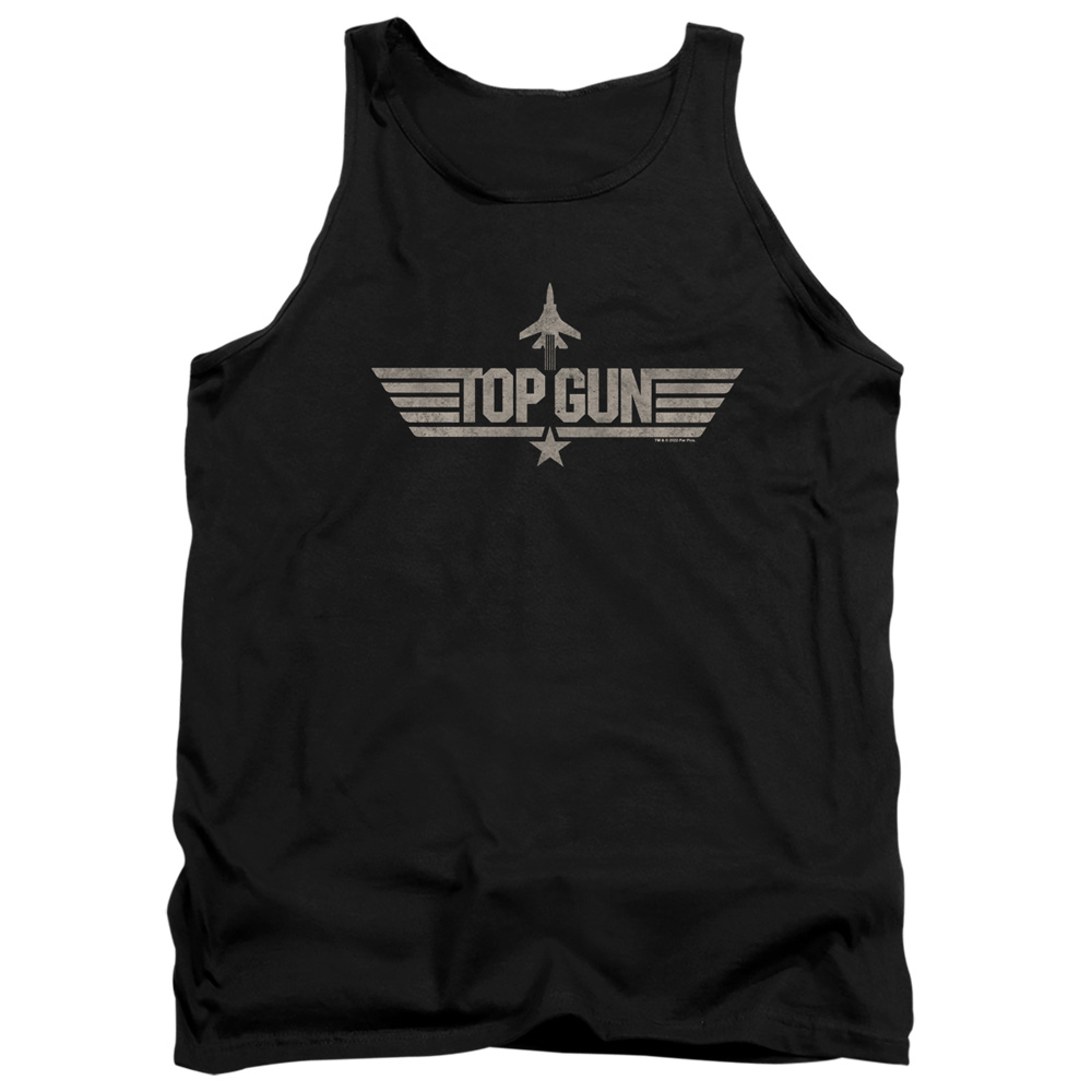 PAR841-TK-2 Paramount - Top Gun Monotoned Logo Adult Tank Top, Black - Medium