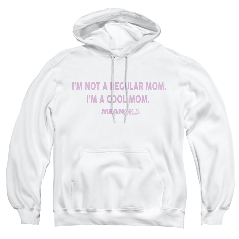 PAR895-AFTH-2 Mean Girls Not A Regular Mom Adult Pullover Hoodie, White - Medium