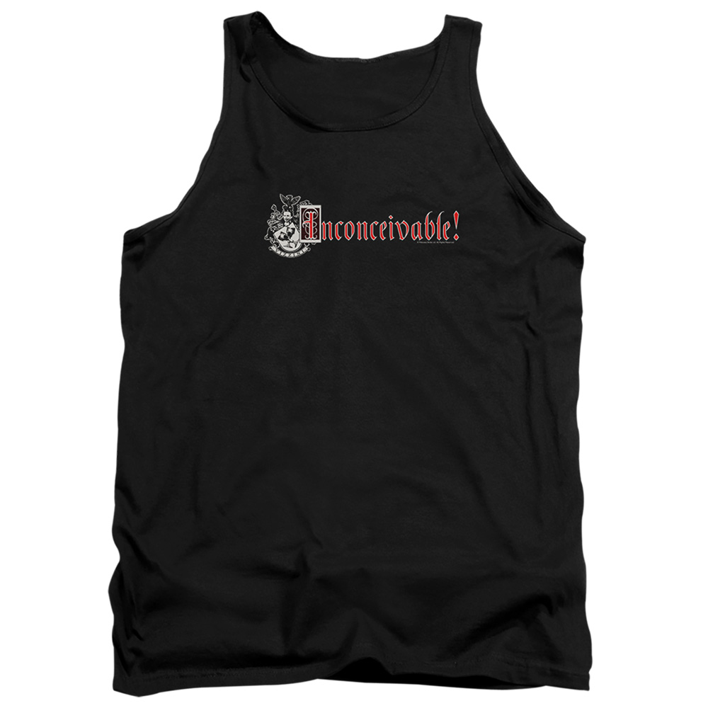 PB148-TK-4 Princess Bride Vizzini Crest Adult Tank Top, Black - Extra Large