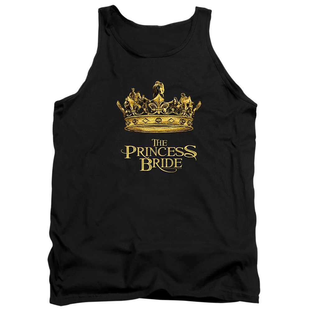 PB153B-TK-2 Princess Bride Crown Adult Tank Top, Black - Medium