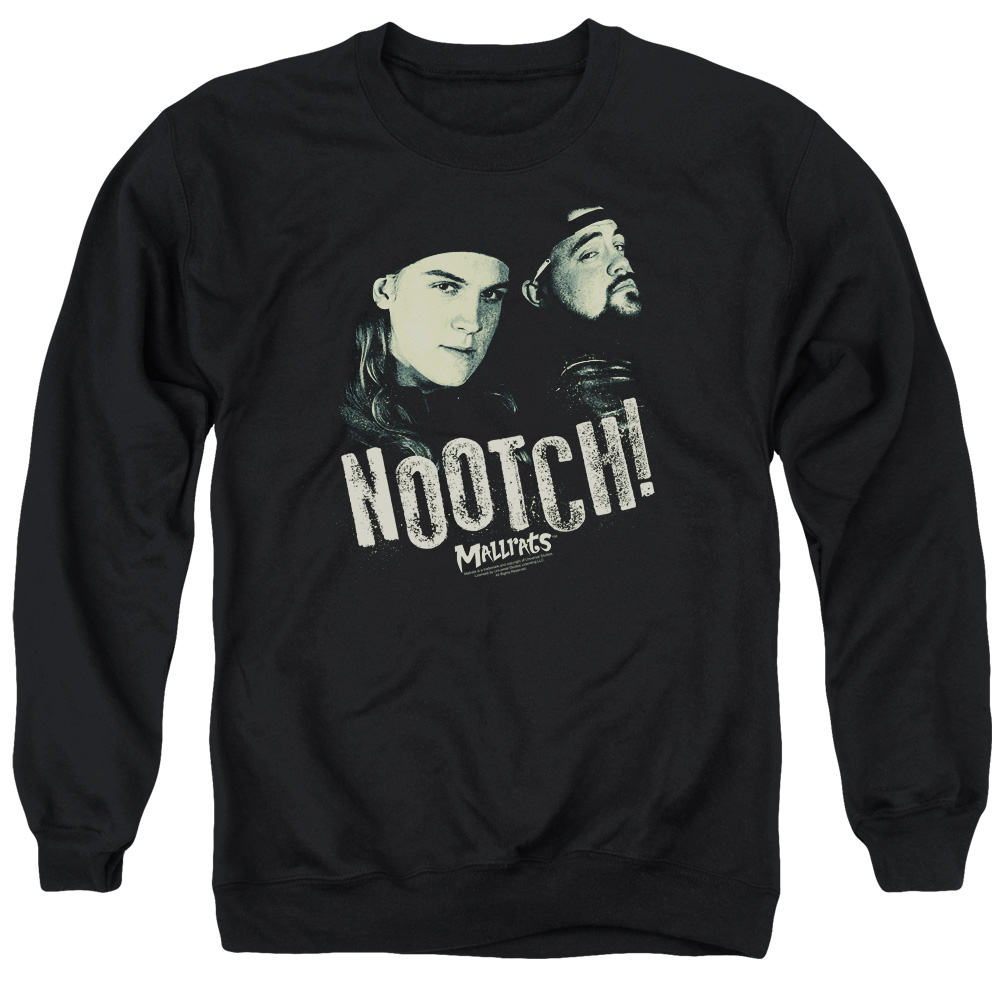 UNI197-AS-2 Mallrats Nootch Adult Crewneck Sweatshirt, Black - Medium
