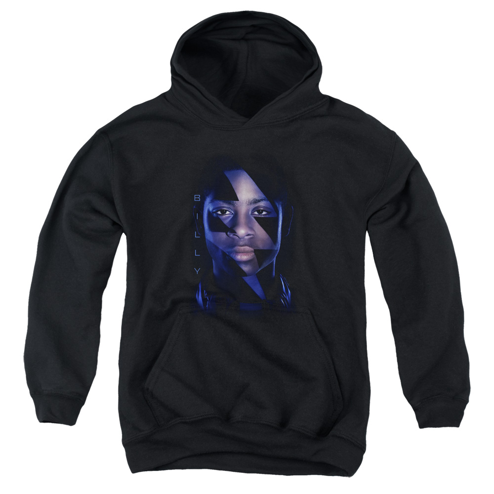 PWR3017-YFTH-2 Power Rangers Billy Bolt Youth Hooded Sweatshirt, Black - Medium