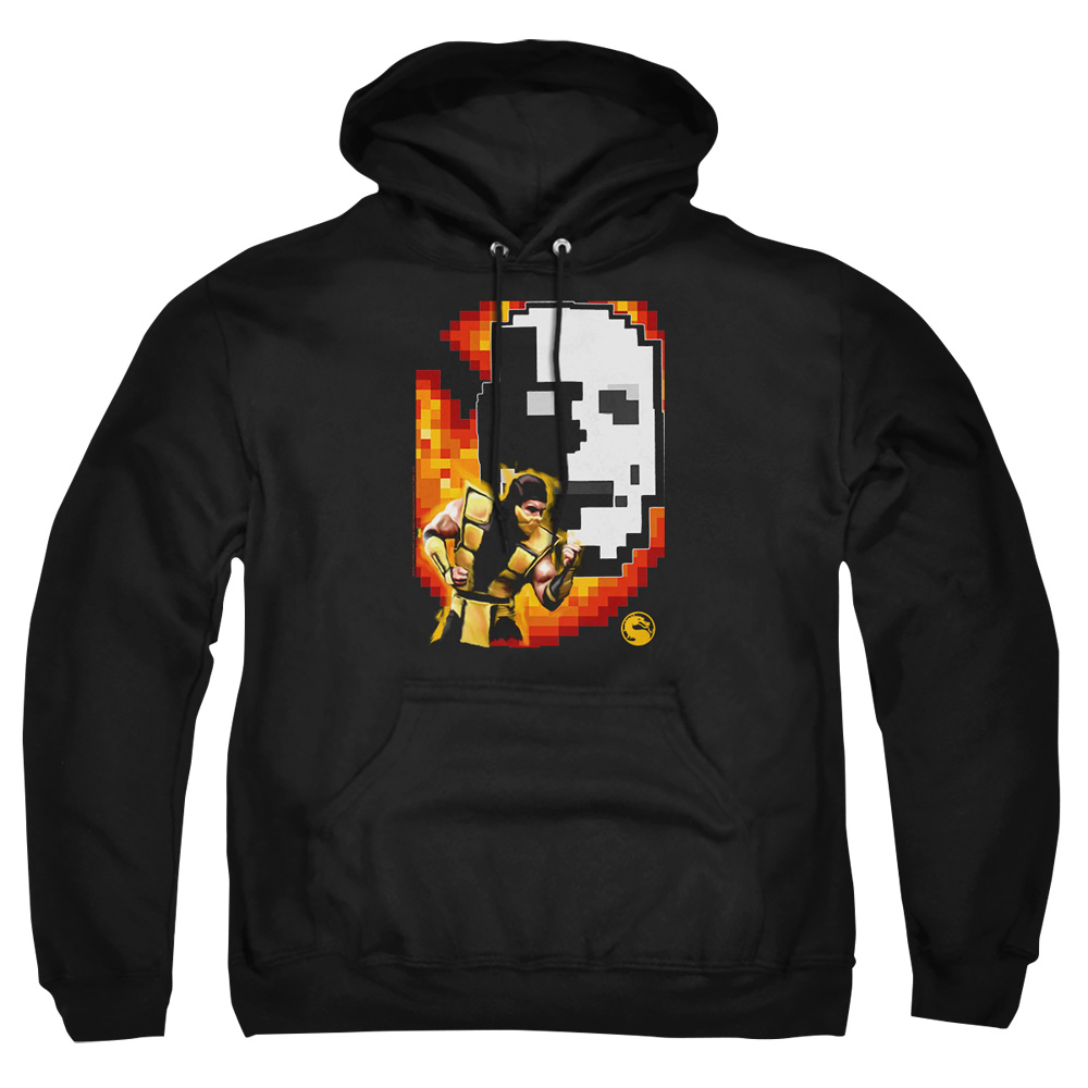 WBM920-AFTH-2 Mortal Kombat Klassic Scorpion Adult Pullover Hoodie, Black - Medium