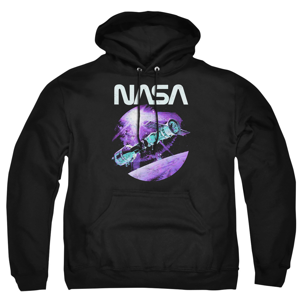 NASA106-AFTH-1 Nasa Come Together Adult Pullover Hoodie, Black - Small