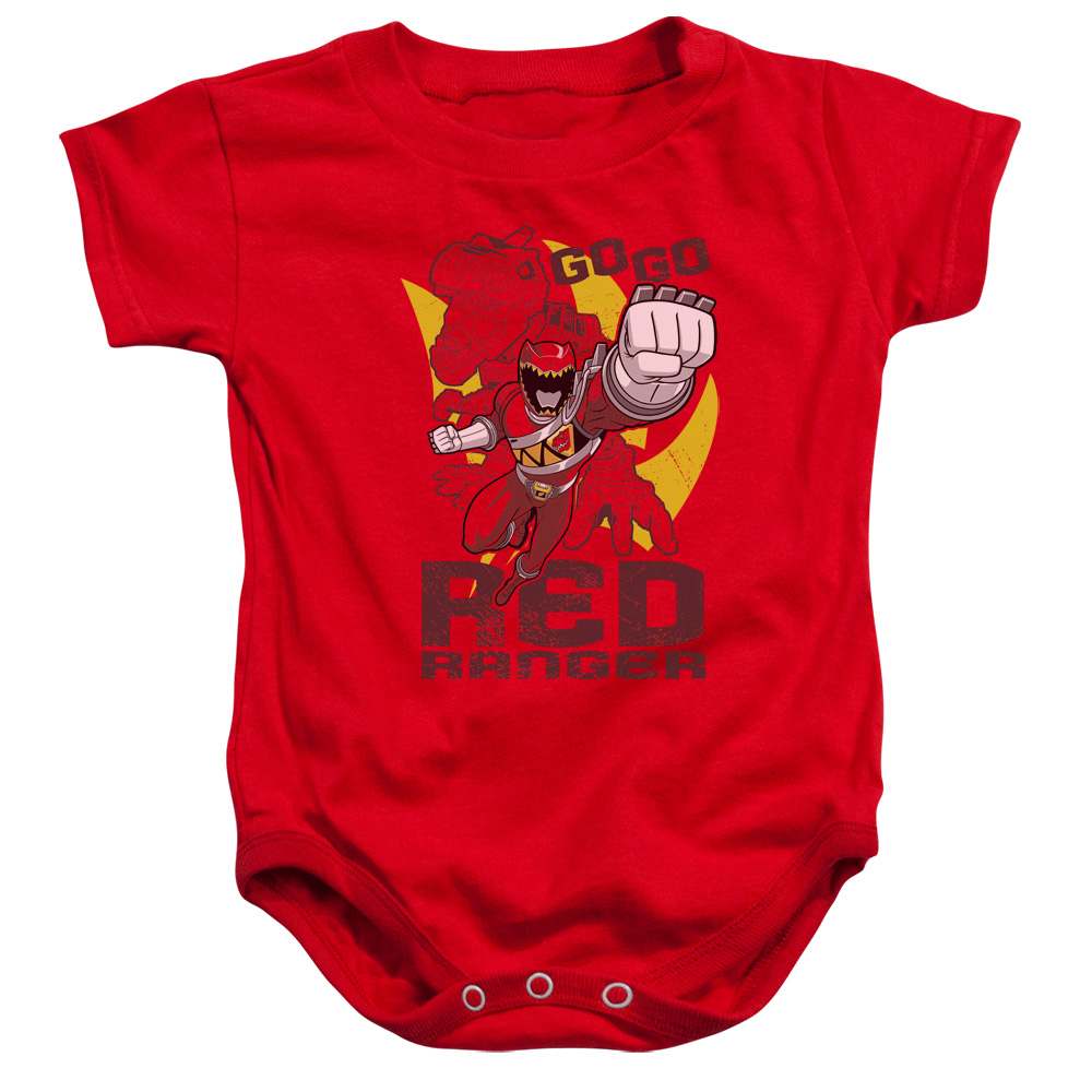 PWR2201-SS-2 Power Rangers Go Red Infant Snapsuit, Red - Medium - 12 Month