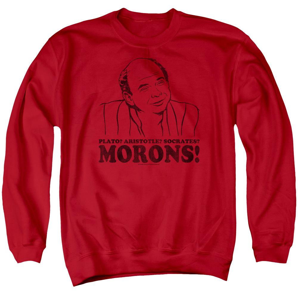 PB121-AS-2 Princess Bride Morons Adult Crewneck Sweatshirt, Red - Medium