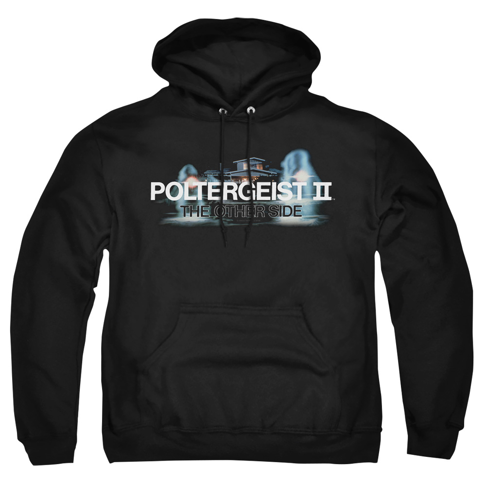 MGM305-AFTH-3 Poltergeist II Logo Adult Pullover Hoodie, Black - Large