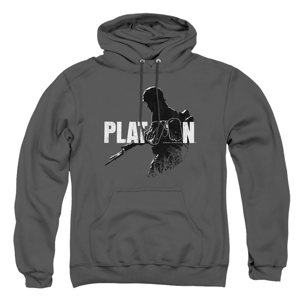 MGM338-AFTH-4 Platoon Shadow of War Adult Pullover Hoodie, Charcoal - Extra Large