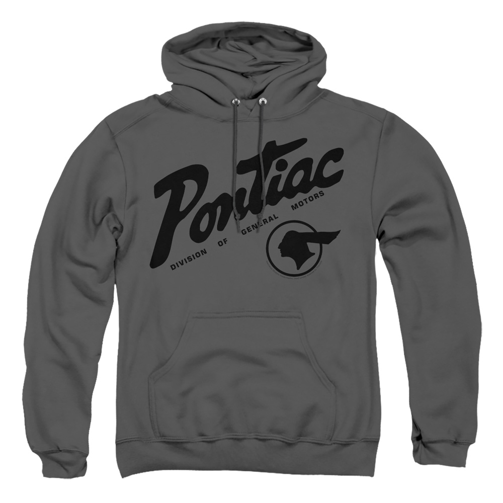 PTC107-AFTH-2 Pontiac Division Adult Pullover Hoodie, Charcoal - Medium