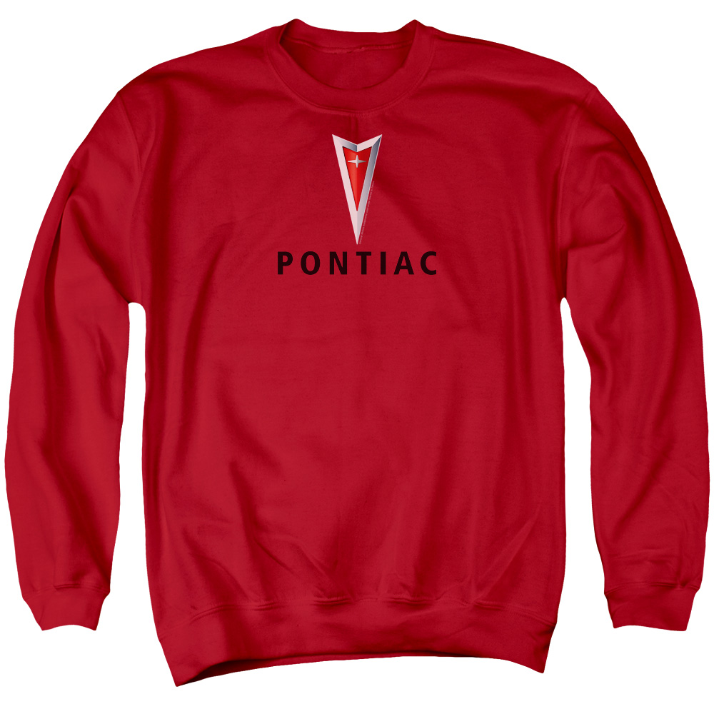 PTC111-AS-2 Pontiac Centered Arrowhead Adult Crewneck Sweatshirt, Red - Medium