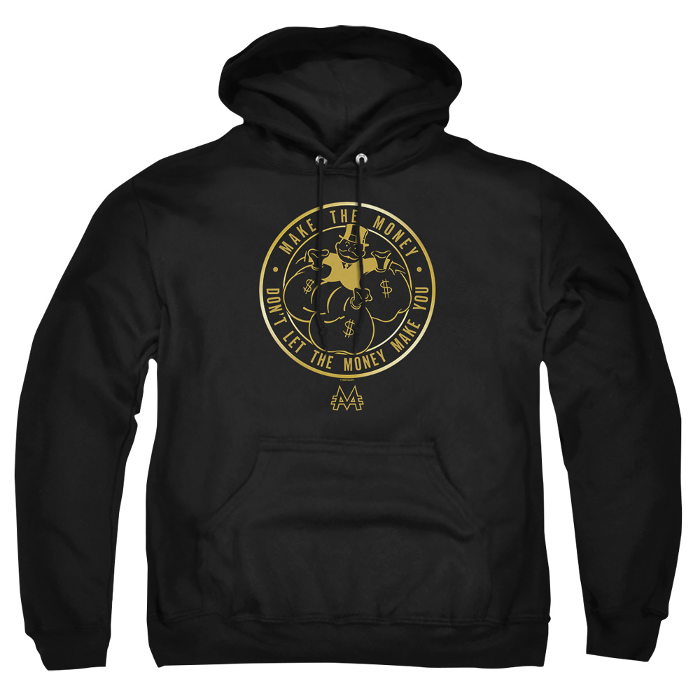 HBRO387-AFTH-2 Monopoly Make Adult Pullover Hoodie, Black - Medium