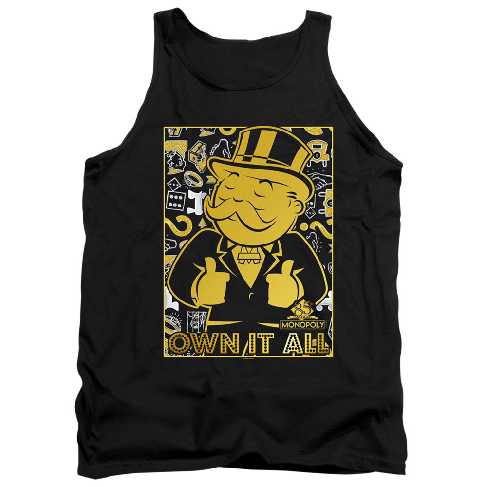 HBRO397-TK-2 Monopoly Own Adult Tank Top, Black - Medium