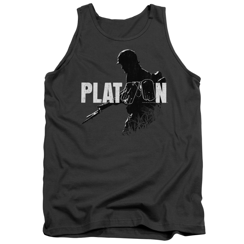 MGM338-TK-2 Platoon Shadow of War Adult Tank Top, Charcoal - Medium