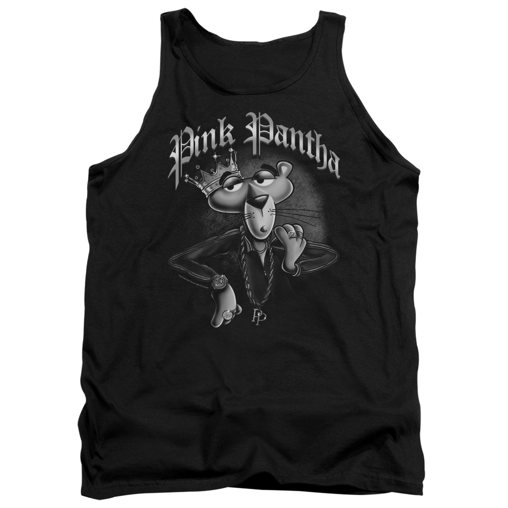 MGM200-TK-2 Pink Panther Pink Pantha Adult Tank Top, Black - Medium