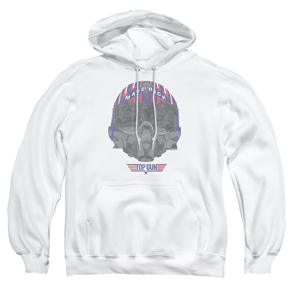 PAR838-AFTH-1 Paramount - Top Gun Helmet Adult Pullover Hoodie, White - Small