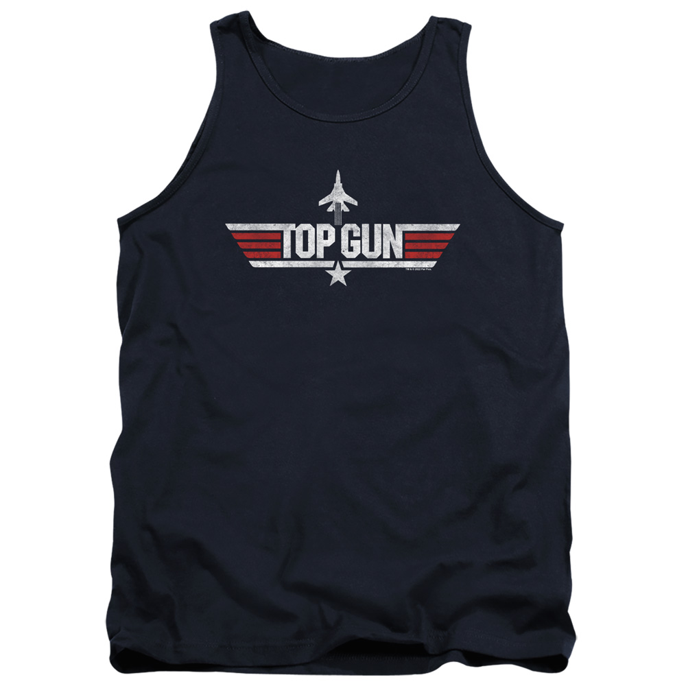 PAR840-TK-2 Paramount Top Gun Logo Navy Adult Tank Top, Navy - Medium