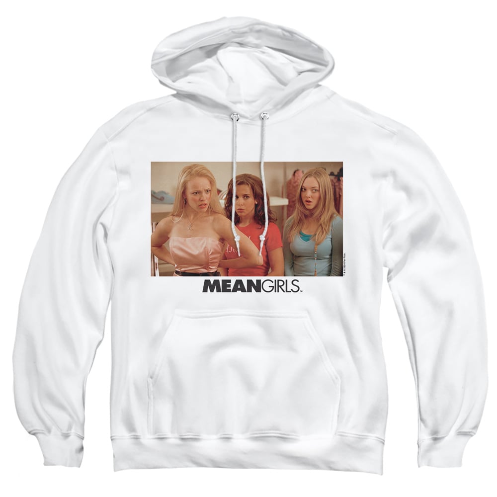 PAR892-AFTH-1 Mean Girls Film Still Adult Pullover Hoodie, White - Small