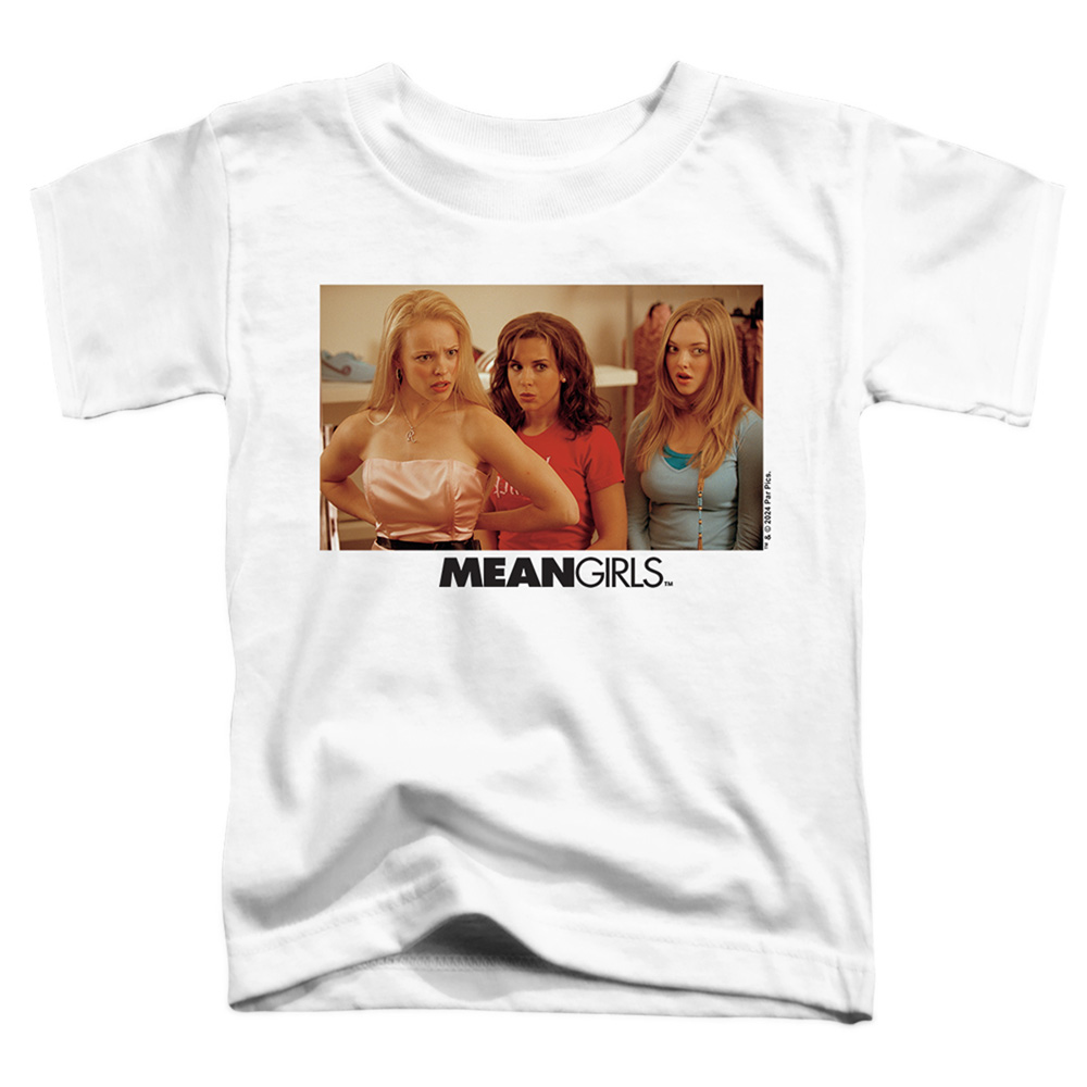 PAR892-TT-2 Mean Girls Film Still Toddler Short Sleeve T-Shirt, White - Medium 3T