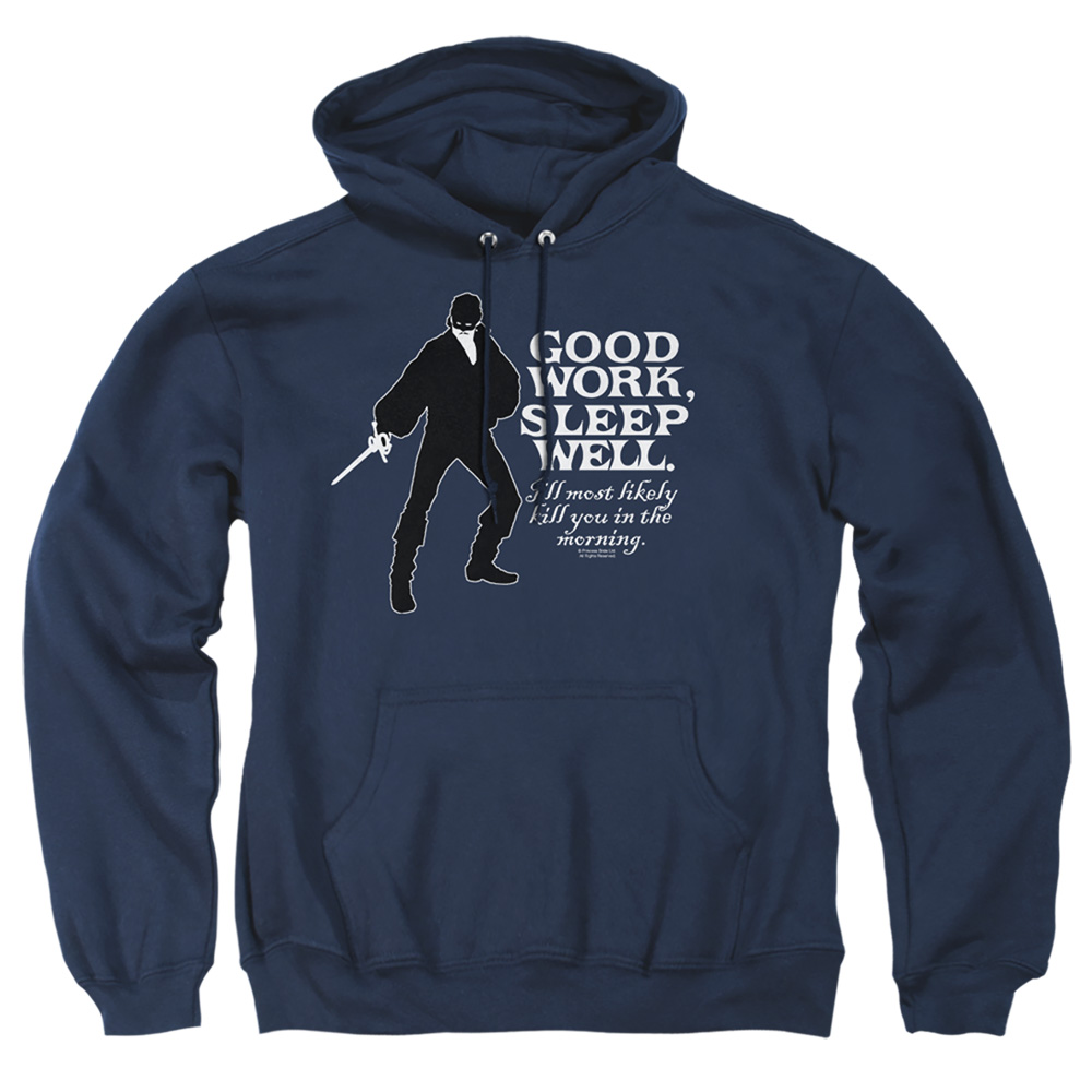 PB117H-AFTH-2 Princess Bride Good Work Adult Pullover Hoodie, Navy - Medium