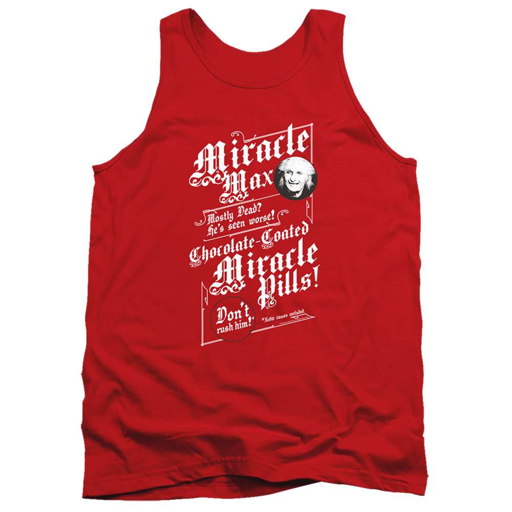 PB110E-TK-2 Princess Bride Miracle Max Adult Tank Top, Red - Medium