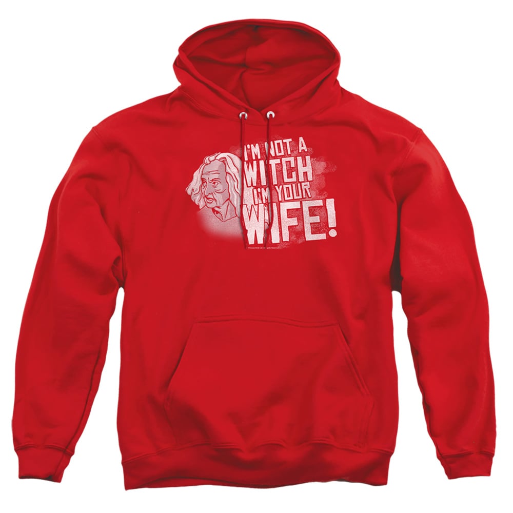 PB115E-AFTH-1 Princess Bride Not A Witch Adult Pullover Hoodie, Red - Small