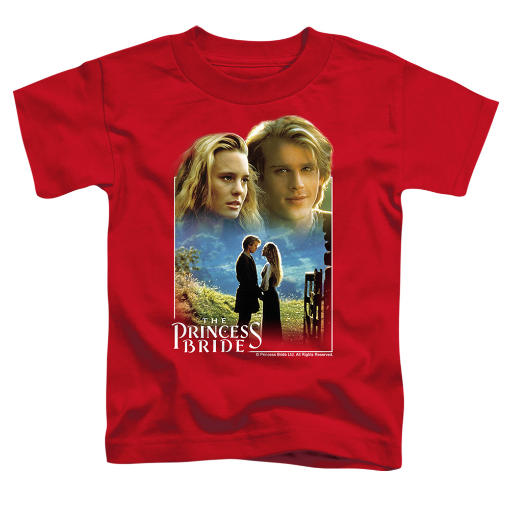 PB106C-TT-3 Princess Bride Buttercup & Westley Toddler Short Sleeve T-Shirt, Red - Large 4T
