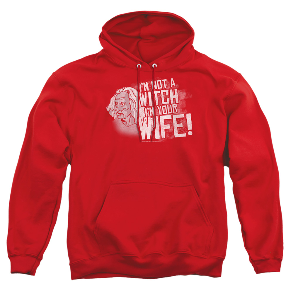PB115E-AFTH-2 Princess Bride Not A Witch Adult Pullover Hoodie, Red - Medium