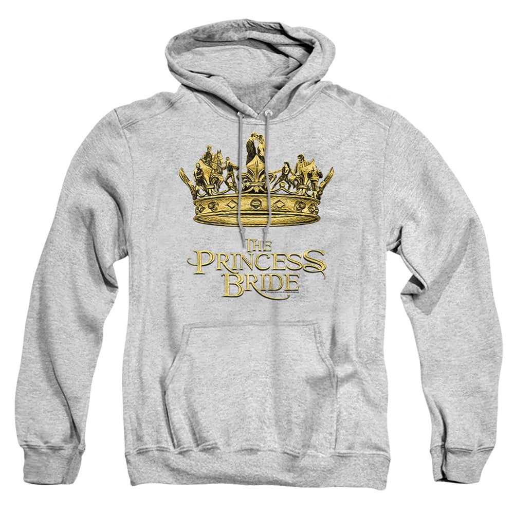 PB153F-AFTH-3 Princess Bride Crown Adult Pullover Hoodie, Athletic Heather - Large