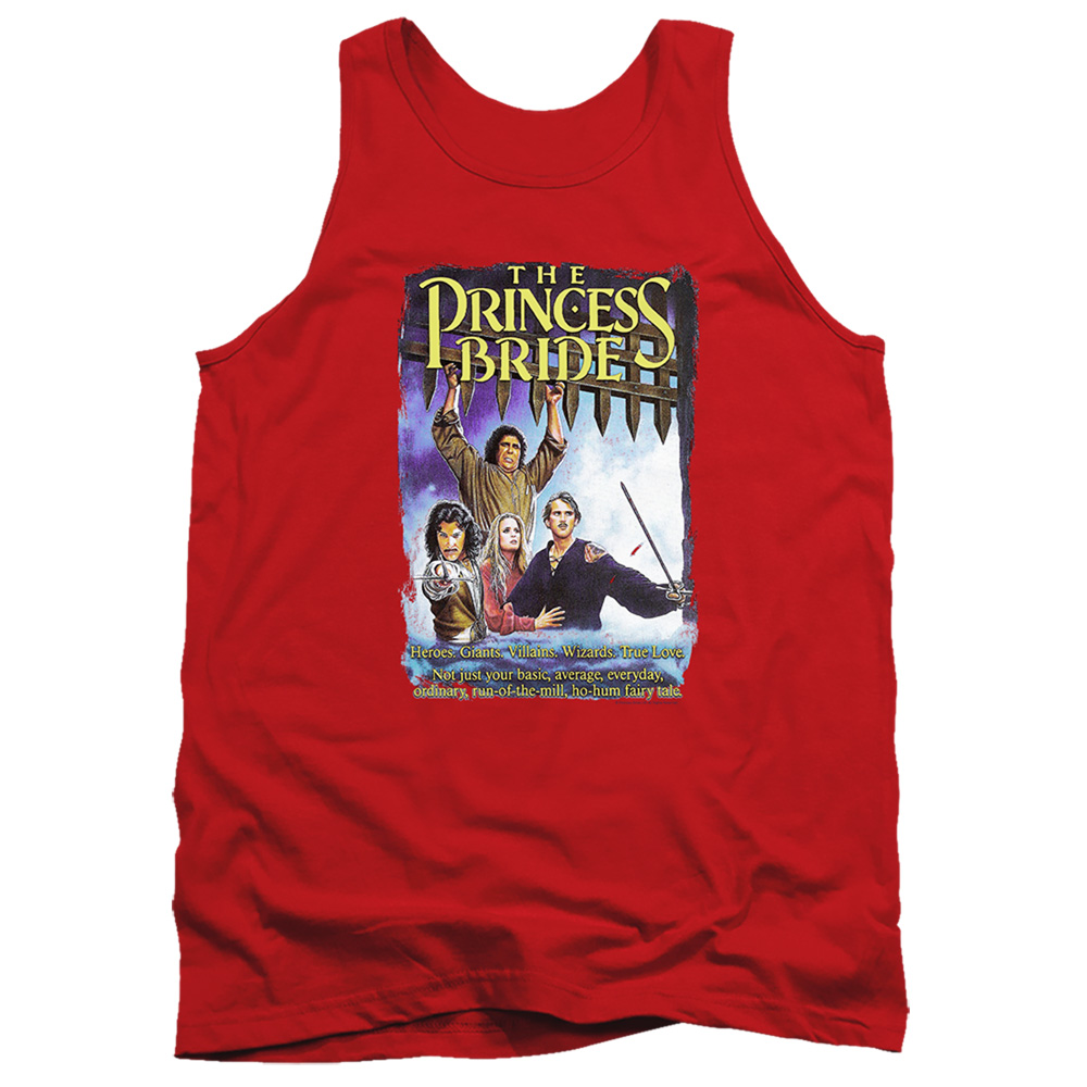 PB120D-TK-2 Princess Bride Alt Poster Adult Tank Top, Red - Medium