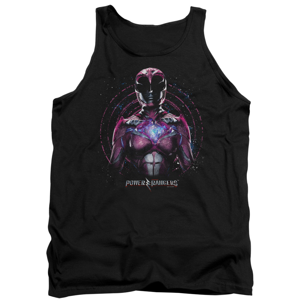 PWR3011-TK-5 Power Rangers Pink Ranger Adult Tank Top, Black - 2X