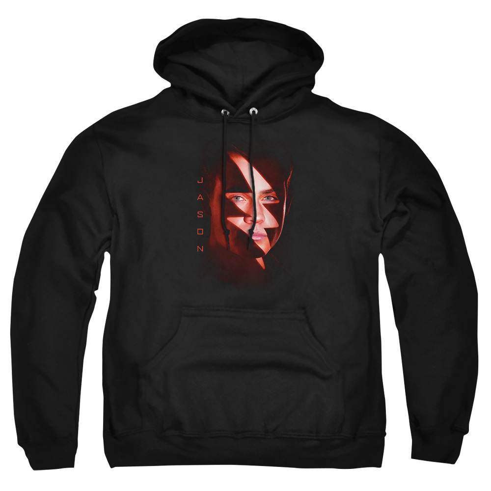 PWR3018-AFTH-2 Power Rangers Jason Bolt Adult Pullover Hoodie, Black - Medium